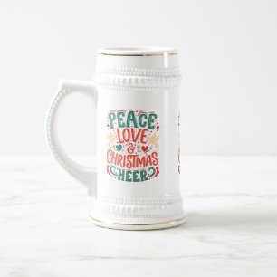 Jarra De Cerveza Paz, amor y Navidades Cheer - Festive Stein 22 o