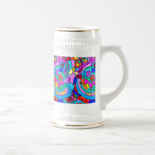 Jarra De Cerveza paz hippie y amor la cerveza stein