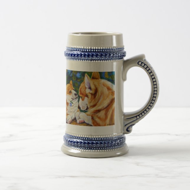 Jarra De Cerveza Pembroke Welsh Corgi Mug (Derecha)