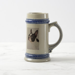 Jarra De Cerveza Perro azul Stein de Boston Terrier