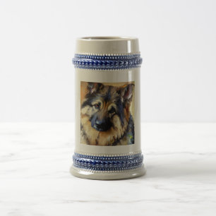 Jarra De Cerveza Perro bohemio de Pastor