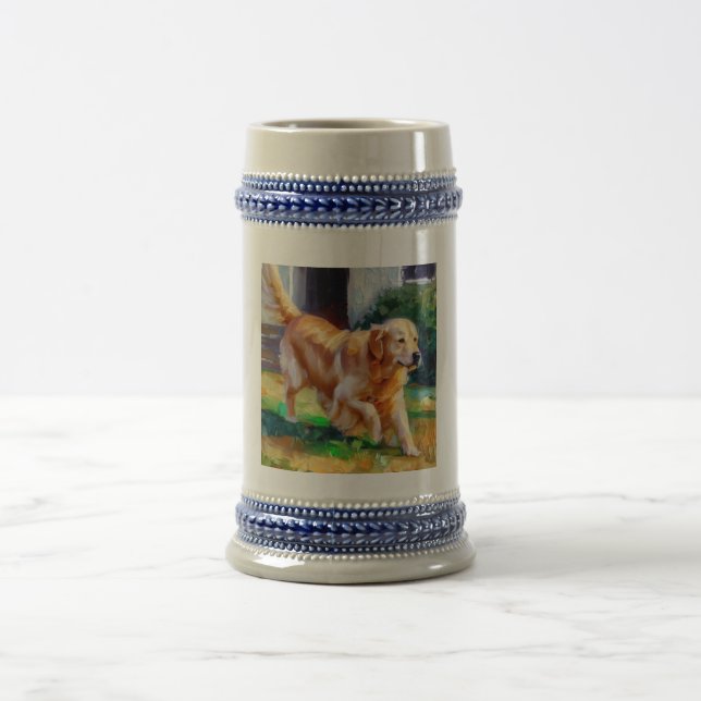 Jarra De Cerveza Perro de Golden Retriever (Centro)