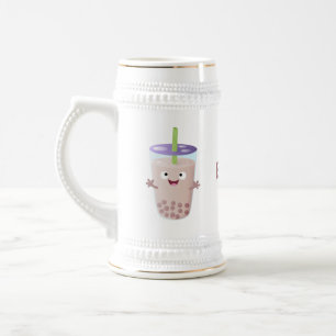 Jarra De Cerveza Personaje de dibujos animados de burbuja de té bob