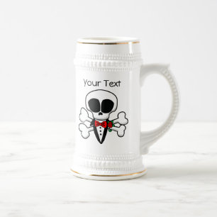 Jarra De Cerveza Personalizable completo Skull Groom