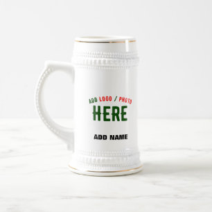 JARRA DE CERVEZA PERSONALIZABLE MODERNO ESTILO BLANCO VERIFICADO MA