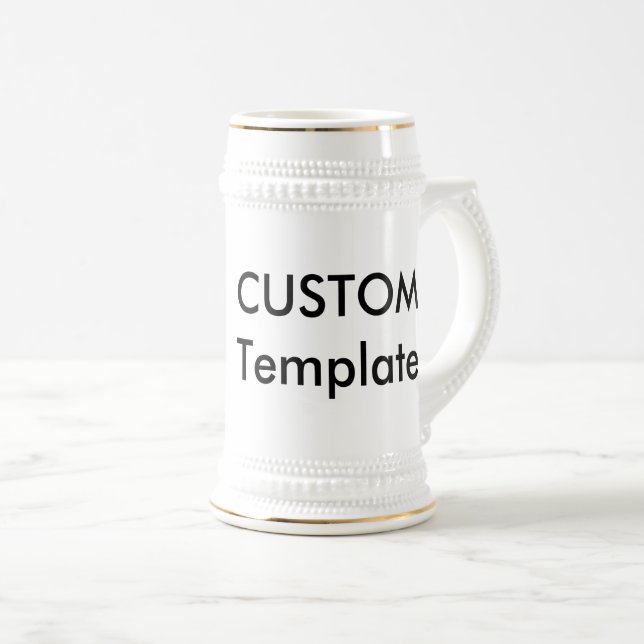 Jarra De Cerveza Personalizado 22oz Cerveza tradicional Stein WHITE (Anverso derecho)