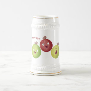 Jarra De Cerveza Personalizado cantante de trío de gooseberry