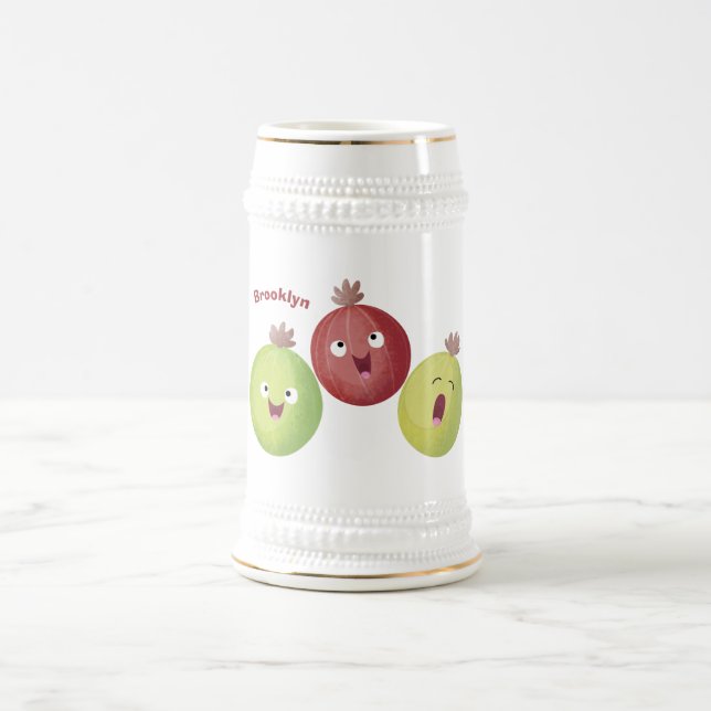 Jarra De Cerveza Personalizado cantante de trío de gooseberry (Centro)