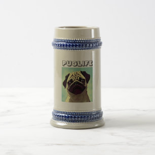 Jarra De Cerveza Personalizado Cutest Ever Adorable Pug Mug Shot