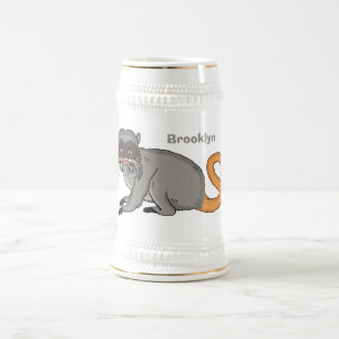 Jarra De Cerveza Personalizado de ilustracion del emperador cutto T