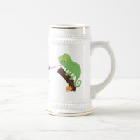 Personalizado de lagarto de camaleón verde lindo