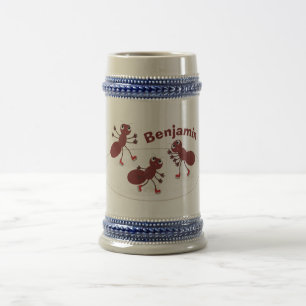 Jarra De Cerveza Personalizado de patinaje sobre hielo de hormigas