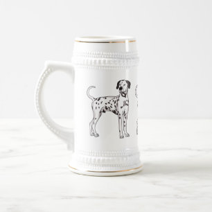 Jarra De Cerveza Personalizado de perro dalmatiano