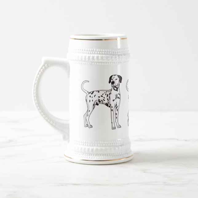 Jarra De Cerveza Personalizado de perro dalmatiano (Izquierda)