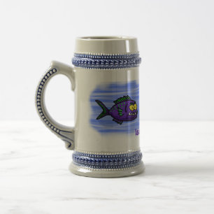 Jarra De Cerveza Personalizado de pescado piraña