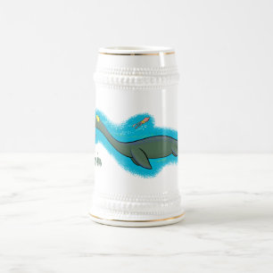 Jarra De Cerveza Personalizado de plesiosaurios monstruo del mar