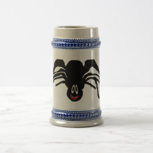 Jarra De Cerveza Personalizado divertida Black Spider Halloween Bla