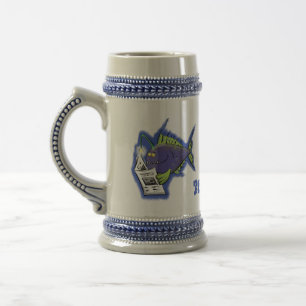 Jarra De Cerveza Personalizado divertida de pescados y mariscos