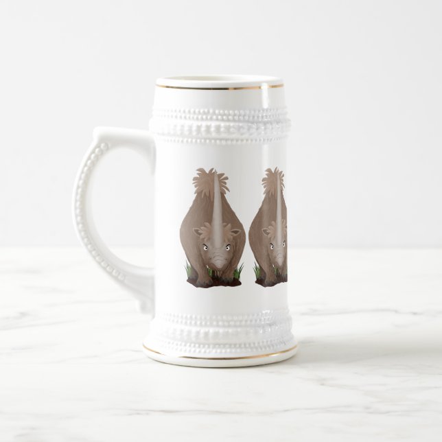 Jarra De Cerveza Personalizado elasmotherium rinoceronte (Izquierda)