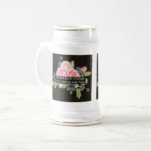 Jarra De Cerveza Personalizado eslogan de arte fotográfico dos lado