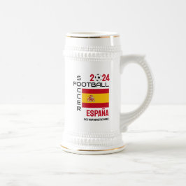 Jarra De Cerveza Personalizado ESPAÑA DE Fútbol 2024 CUALQUIER AÑO