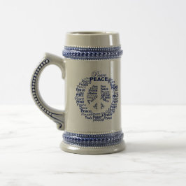 Jarra De Cerveza Personalizado Monograma Mugs de paz