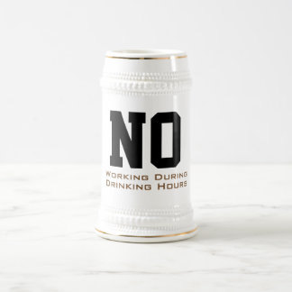 Jarra De Cerveza Personalizado No trabajar durante horas de bebida 