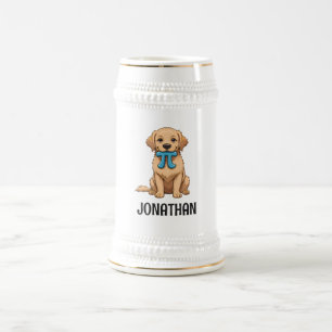 Jarra De Cerveza Personalizado Pi Day Dog Con Símbolo Pi   Feliz Dí
