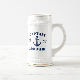 Jarra De Cerveza Personalizado regalo de stein de cerveza náutica