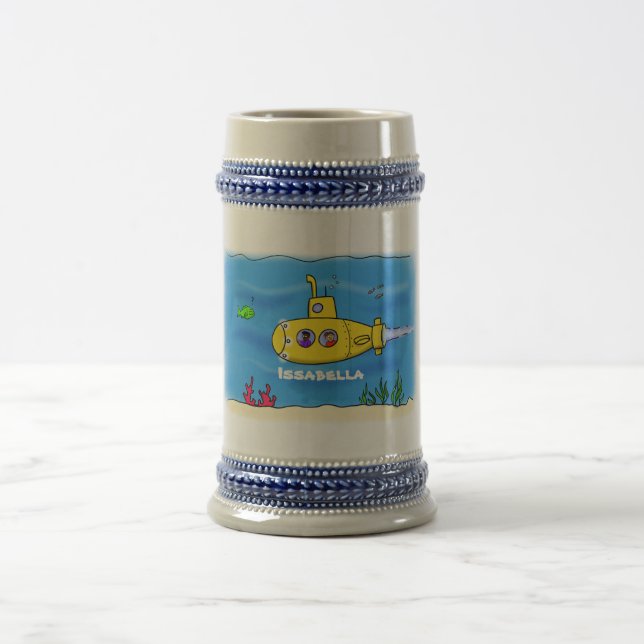 Jarra De Cerveza Personalizado submarino feliz (Centro)