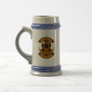 Jarra De Cerveza Personalizar equipo de buzo de casco de buceo de a