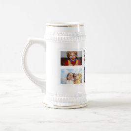 Jarra De Cerveza Personalized Photo Christmas Collage Beer Stein