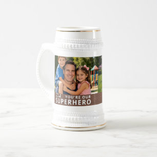 Jarra De Cerveza Personalized with 2 Photos and Text