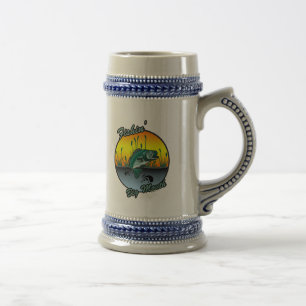 Jarra De Cerveza Pesca de los grandes Camisetas de la pesca de la b