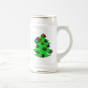 Jarra De Cerveza pescados en el árbol de navidad