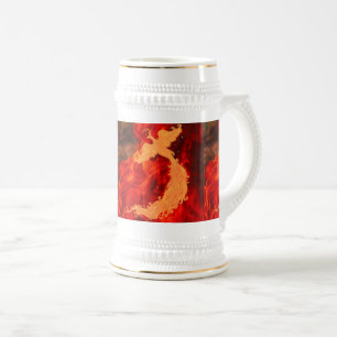 Jarra De Cerveza Phoenix & Fire