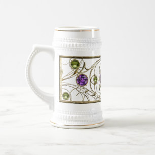 Jarra De Cerveza Piedra Violeta, Púrpura