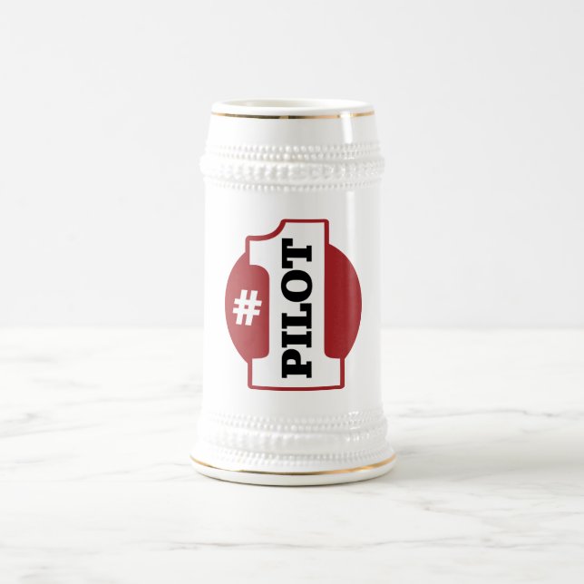 Jarra De Cerveza Piloto del número 1 (Centro)
