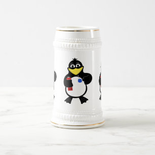 Jarra De Cerveza pingüino personalizado