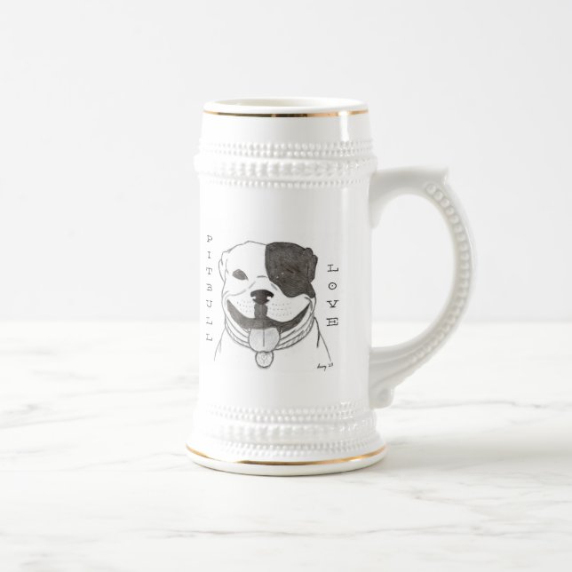 Jarra De Cerveza Pitbull Love Stein (Derecha)