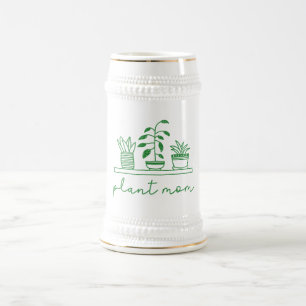 Jarra De Cerveza Planta minimalista Mamá Corta Planta Lover