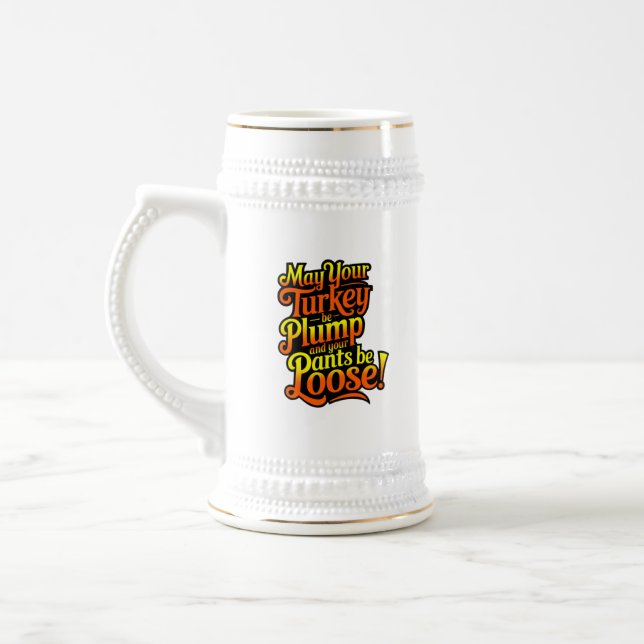 Jarra De Cerveza Plump Turquía, Personalizado Diva Turkey, Mug (Izquierda)