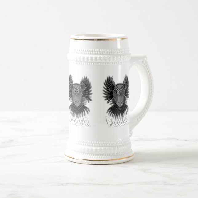 Jarra De Cerveza Poder negro y blanco (Anverso derecho)