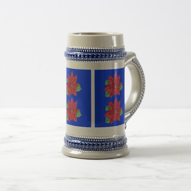 Jarra De Cerveza Poinsettia Stein/Mug (Anverso derecho)