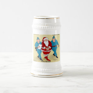 Jarra De Cerveza Policía Navidad Regalos y Tarjetas Divertidas de N