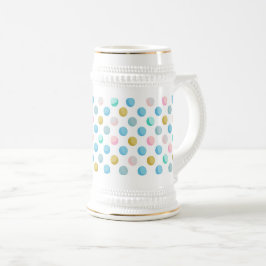 Jarra De Cerveza Polka dot pastel mug 650 ml