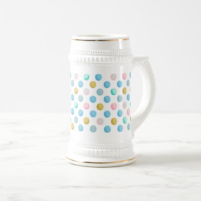Jarra De Cerveza Polka dot pastel mug 650 ml (Anverso derecho)