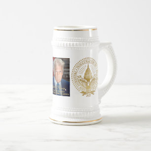 Jarra De Cerveza Primer y segundo sello inaugural de Donald Trump