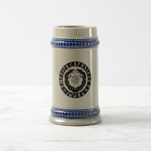 Jarra De Cerveza Protección de runa vikinga de dragón