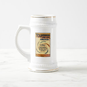 JARRA DE CERVEZA PUEDES VIVIR PARA SIEMPRE BEIN STEIN